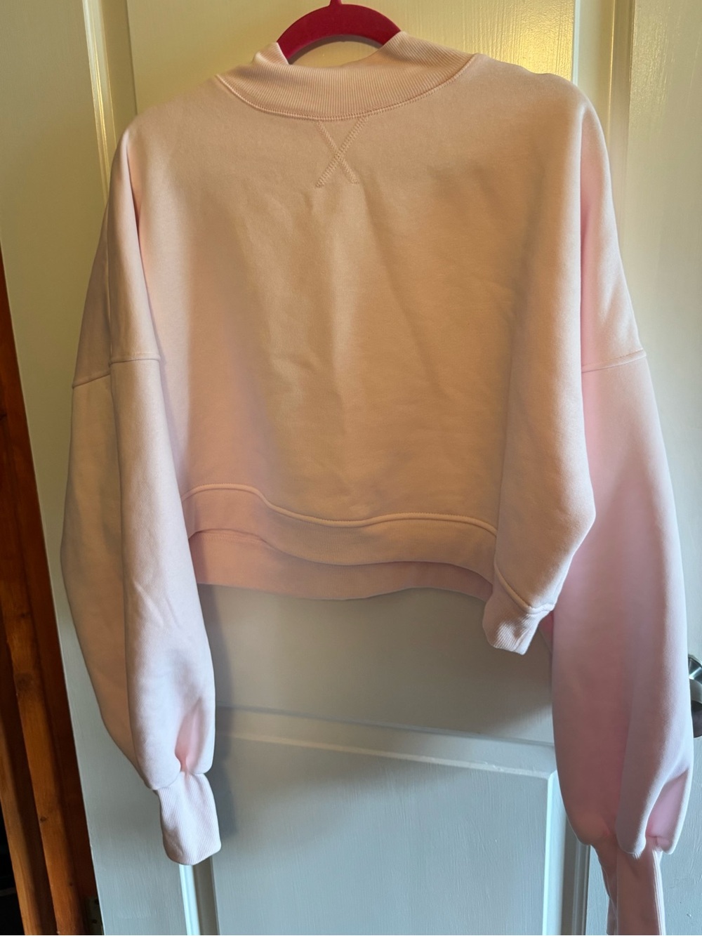 Blogilates Cropped Pastel Pink Sweatshirt